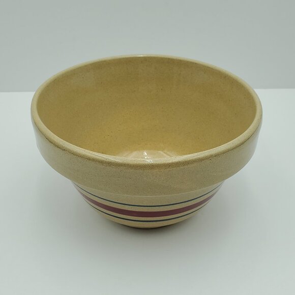 Robinson Ransbottom Pottery Maroon Navy Blue Bands Bowl RRP Mixing Serving Bowl - Picture 2 of 8